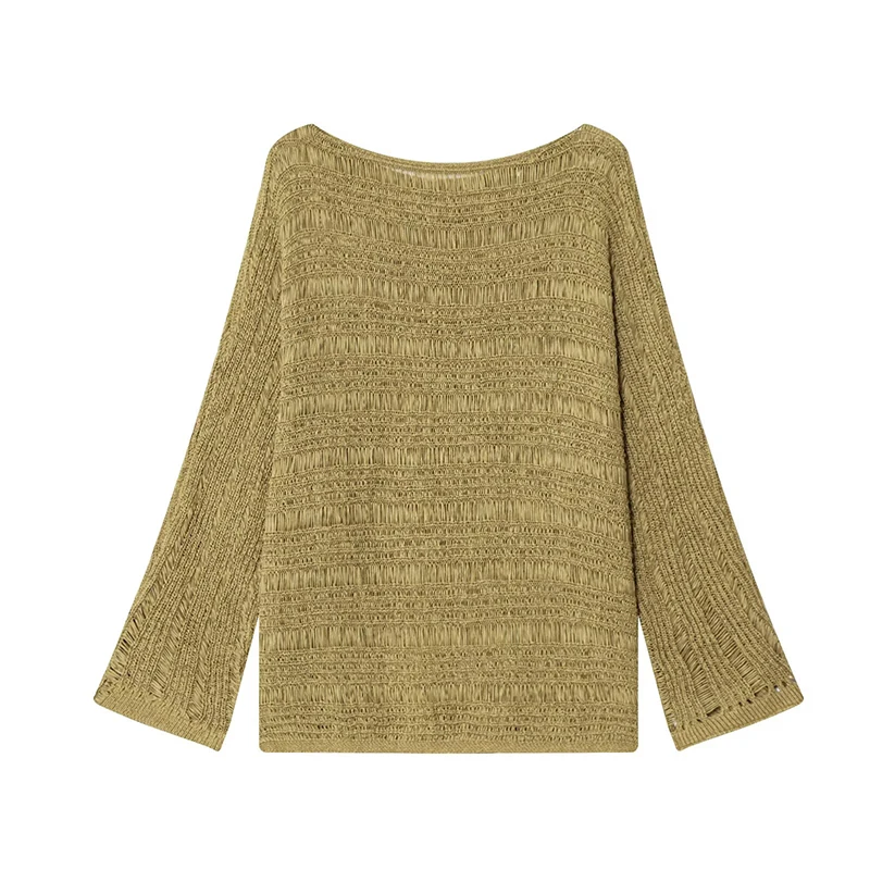 Vintage Boat Neck Knit Sweater – Embroidery Knit Bewertung und Preis