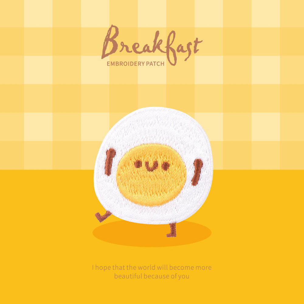 1 Piece Cute Breakfast Patch,  – Embroidery Egg Bewertung und Preis