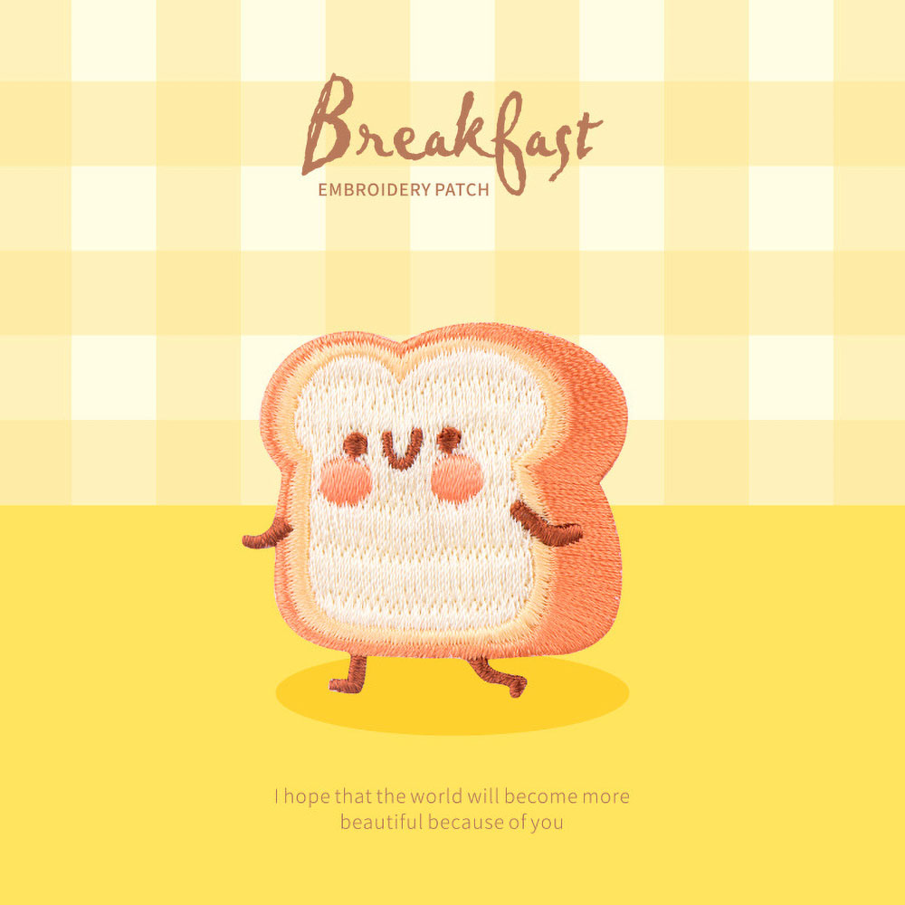 1 Piece Cute Breakfast Patch,  – Embroidery Egg Bewertung und Preis