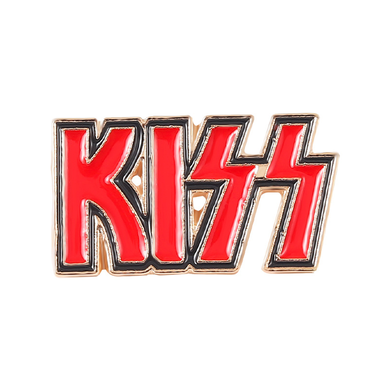 KISS band pin English letters  – Embroidery Initials Bewertung und Preis