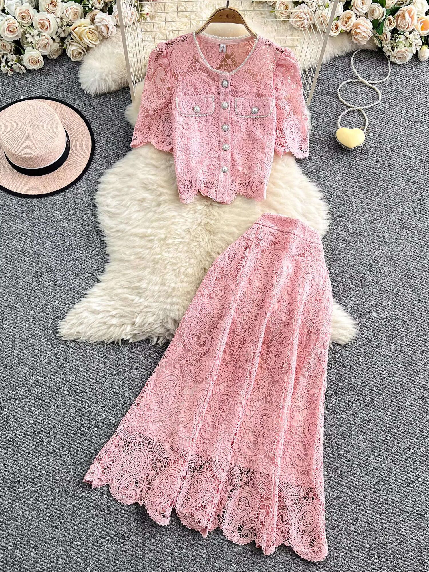Elegant Pearl Long Dress Suits – Embroidery Blouse Bewertung und Preis
