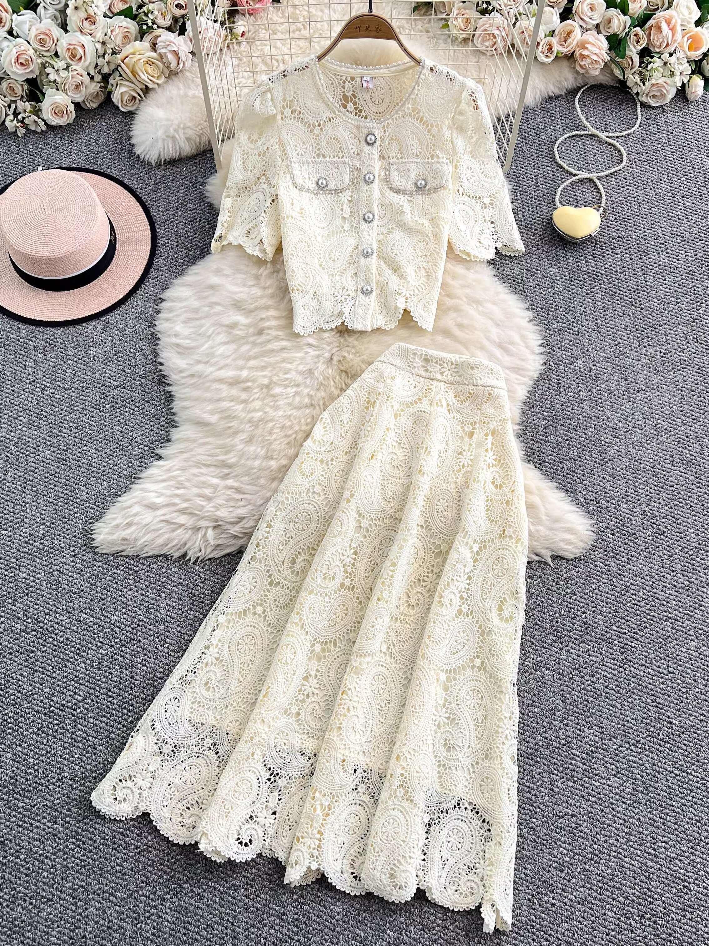 Elegant Pearl Long Dress Suits – Embroidery Blouse Bewertung und Preis