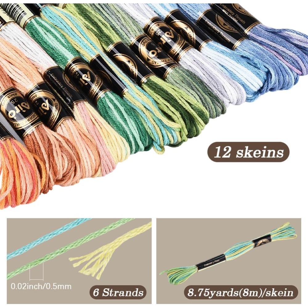 12 Skeins 105 Yards Cross Stit – Embroidery Thread Bewertung und Preis