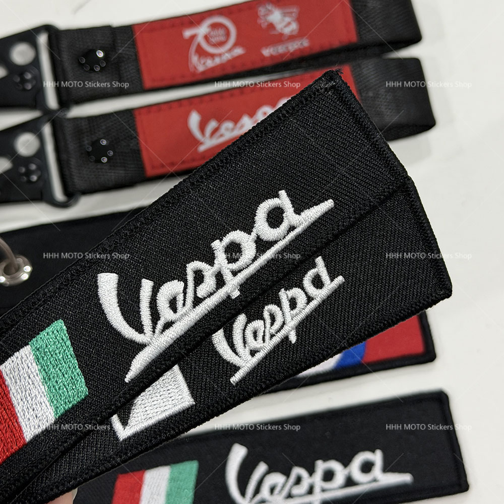 For Vespa Motorcycle Keychain  – Embroidery Ring Bewertung und Preis