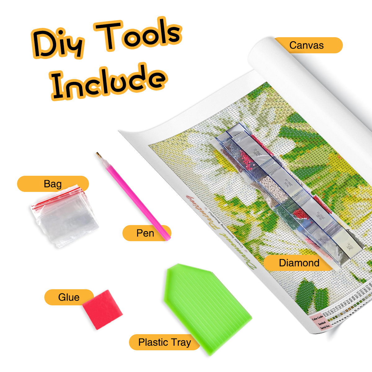 1pc frameless  Diamond Art Pai – Embroidery Kit Set Bewertung und Preis