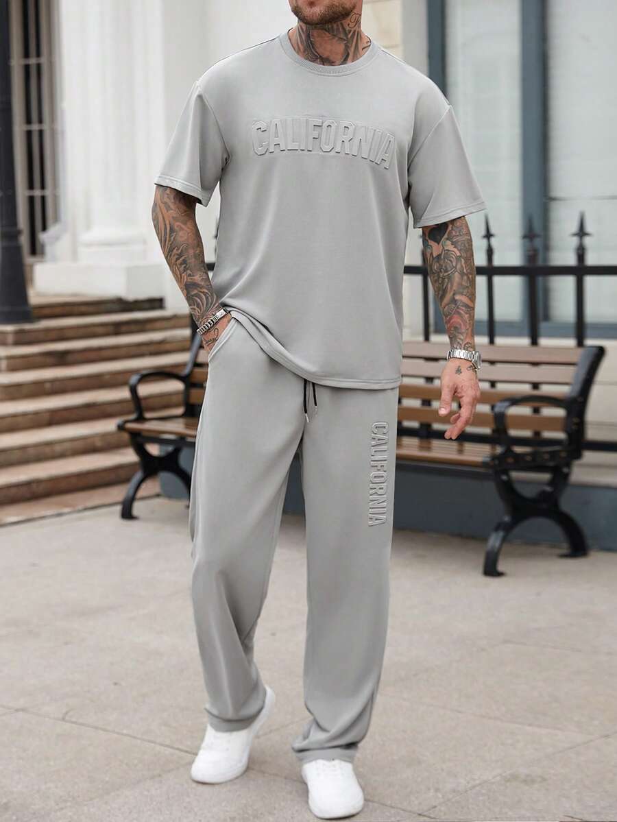 Mens Casual Solid Color Letter – Embroidery Tshirt Bewertung und Preis