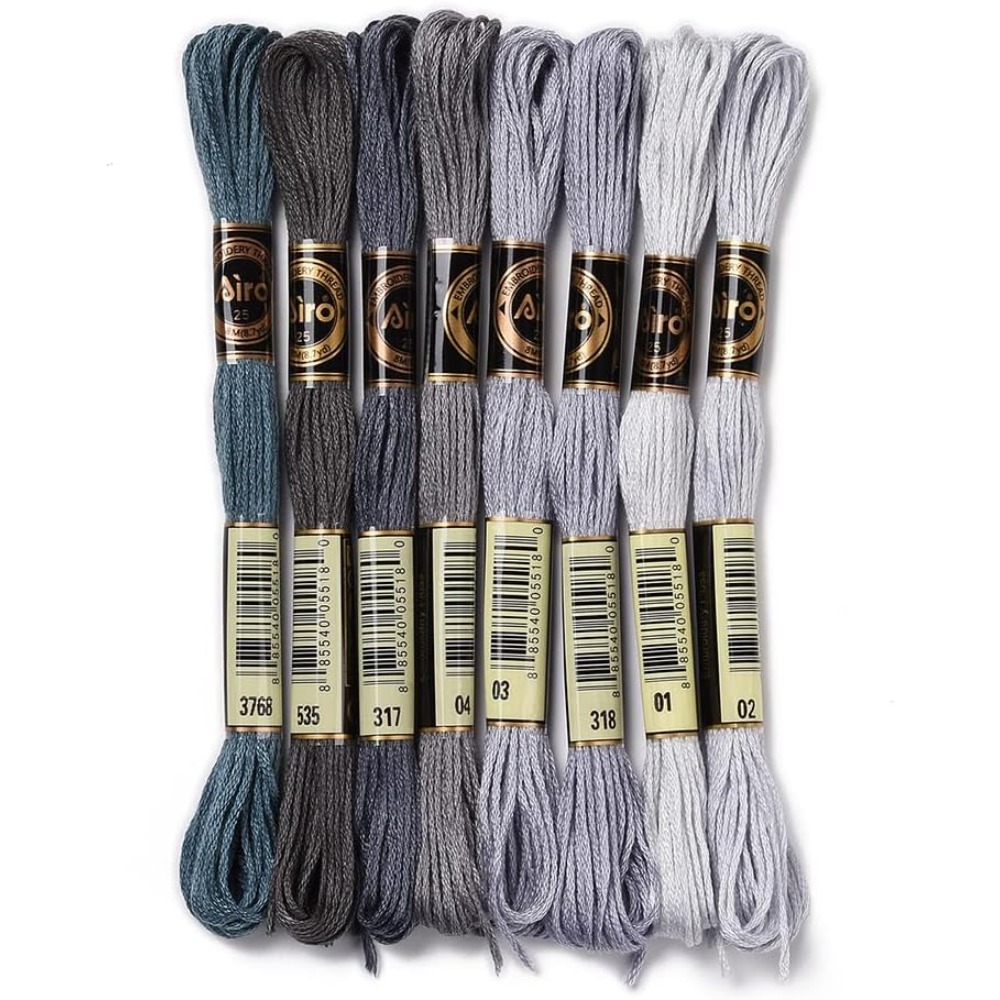 8 Skeins 70 Yards Grey Friends – Embroidery Thread Bewertung und Preis