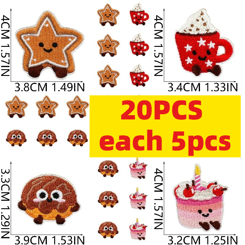 10/20Pcs Cute Dessert Embroide – Embroidery Egg Bewertung und Preis