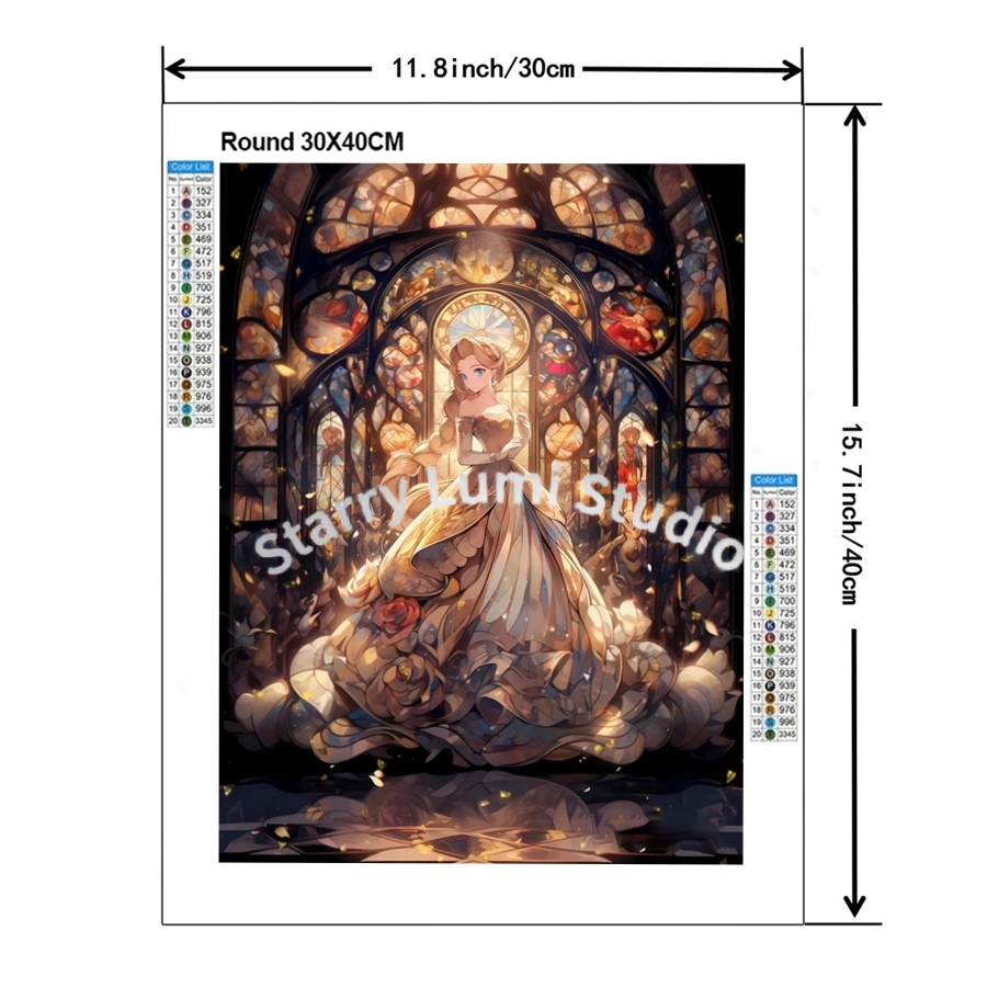 Cute Cinderella Castle 5D Full – Embroidery Kit Set Bewertung und Preis