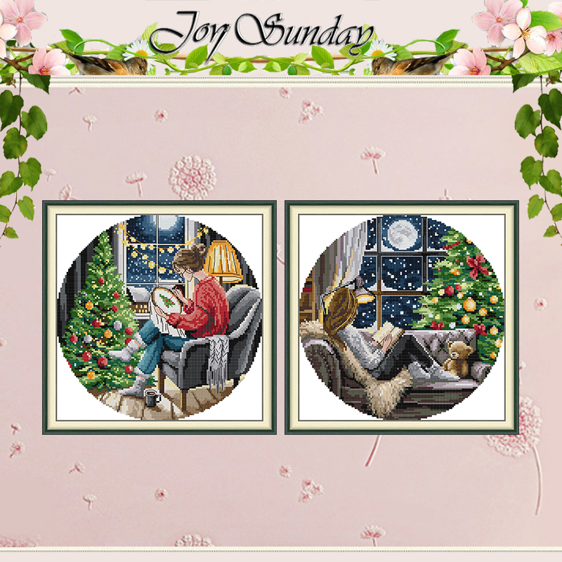 The Christmas Tree and Girl Pa – Embroidery Xmas Bewertung und Preis