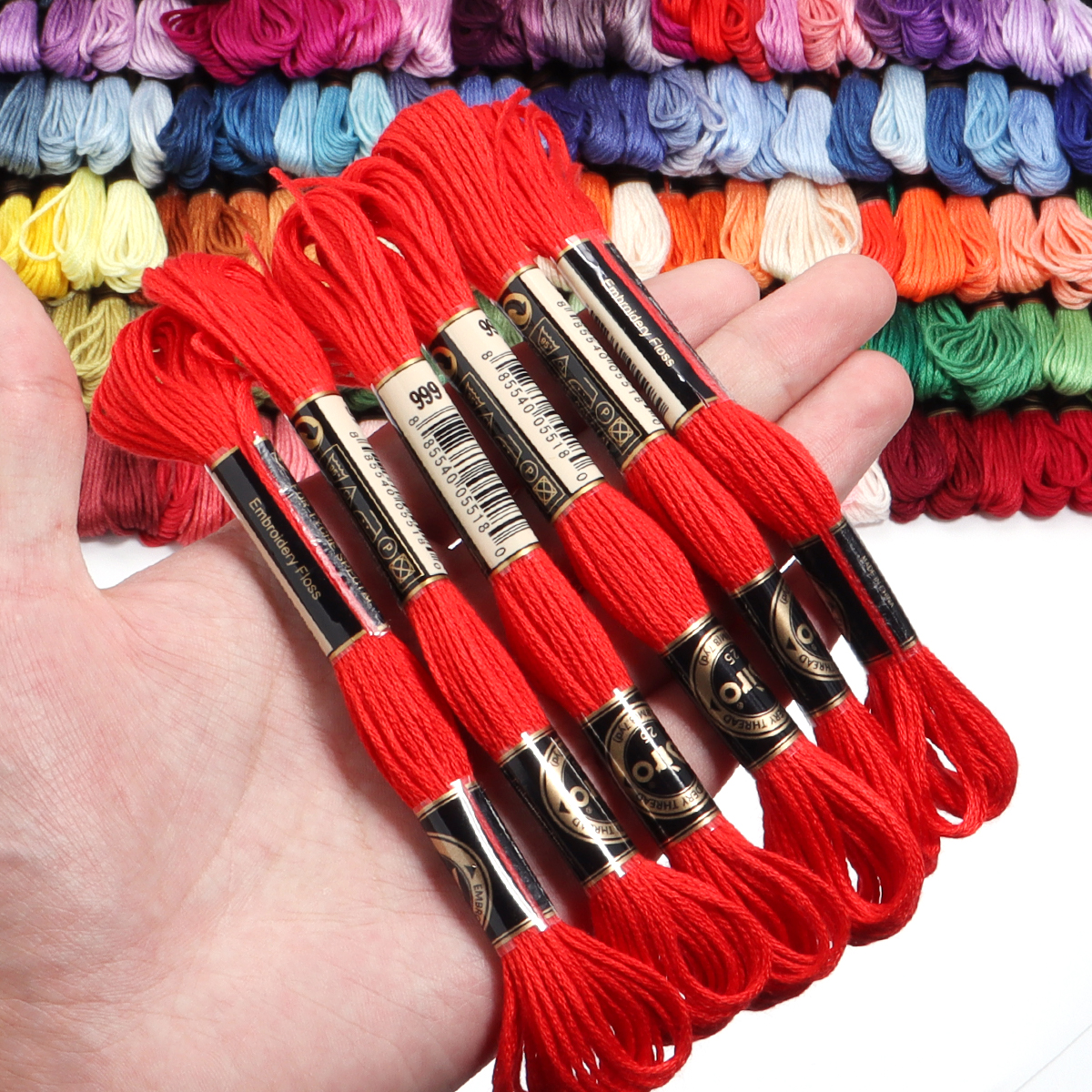 6Pcs/Lot Multicolor Polyester  – Embroidery Thread Bewertung und Preis