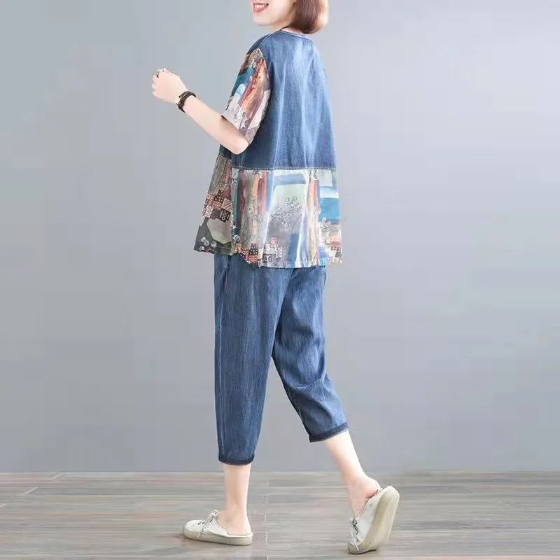 5XL Summer Women's Jeans Sets  – Embroidery Jeans Bewertung und Preis