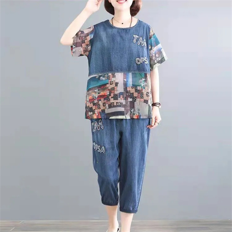 5XL Summer Women's Jeans Sets  – Embroidery Jeans Bewertung und Preis
