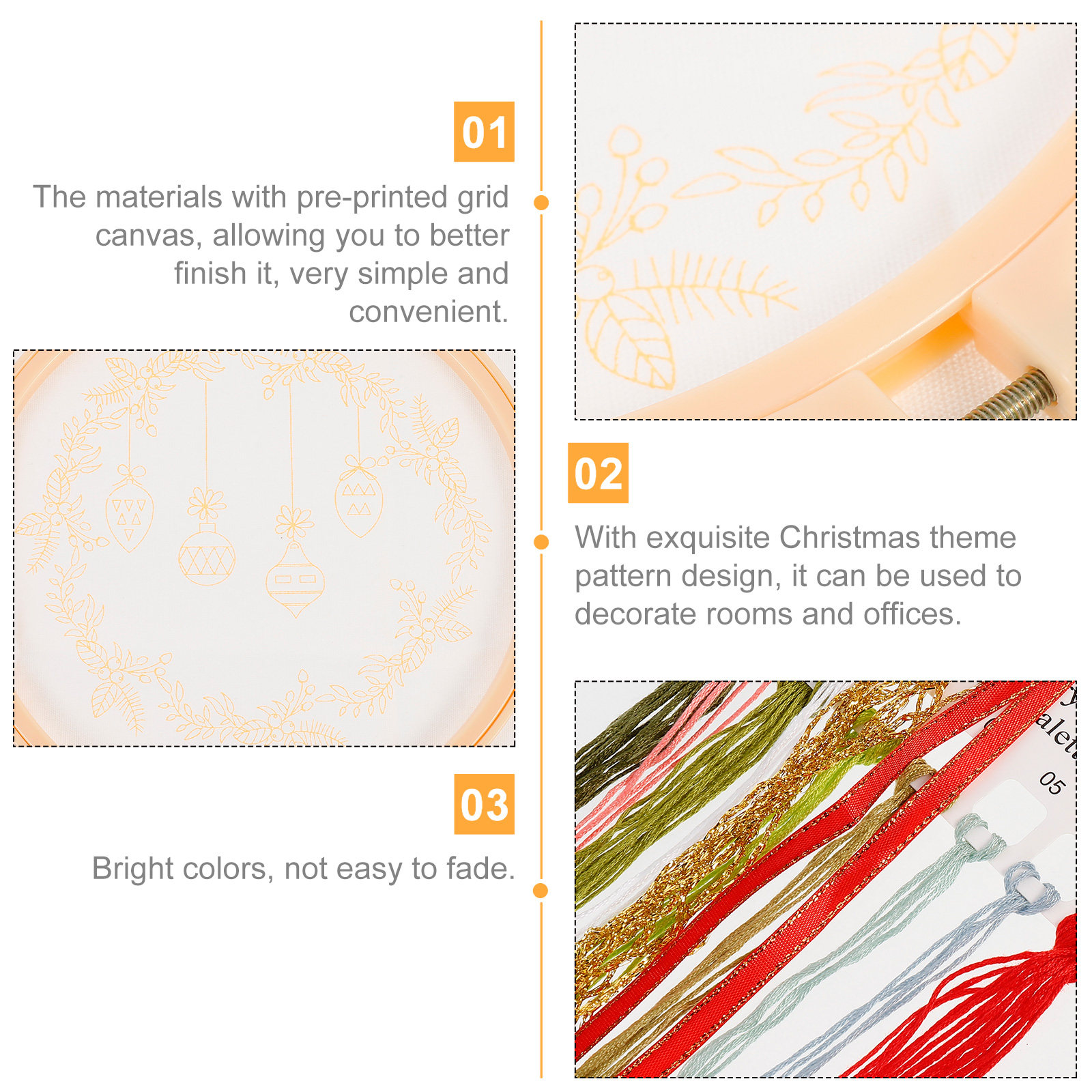1 Set Christmas Diy Cross Stit – Embroidery Xmas Kits Bewertung und Preis