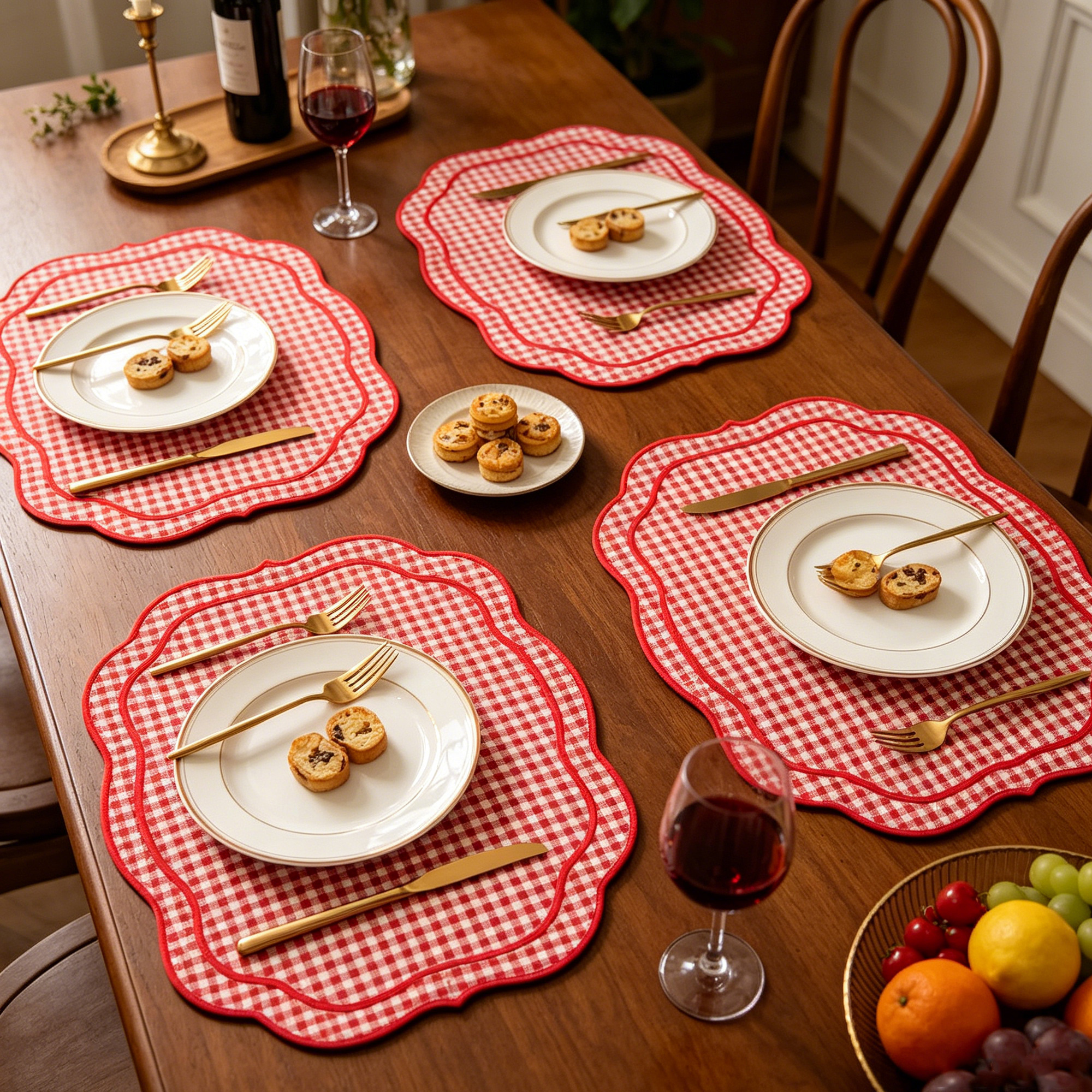 1PC Thick Embroidered Placemat – Embroidery Xmas Bewertung und Preis