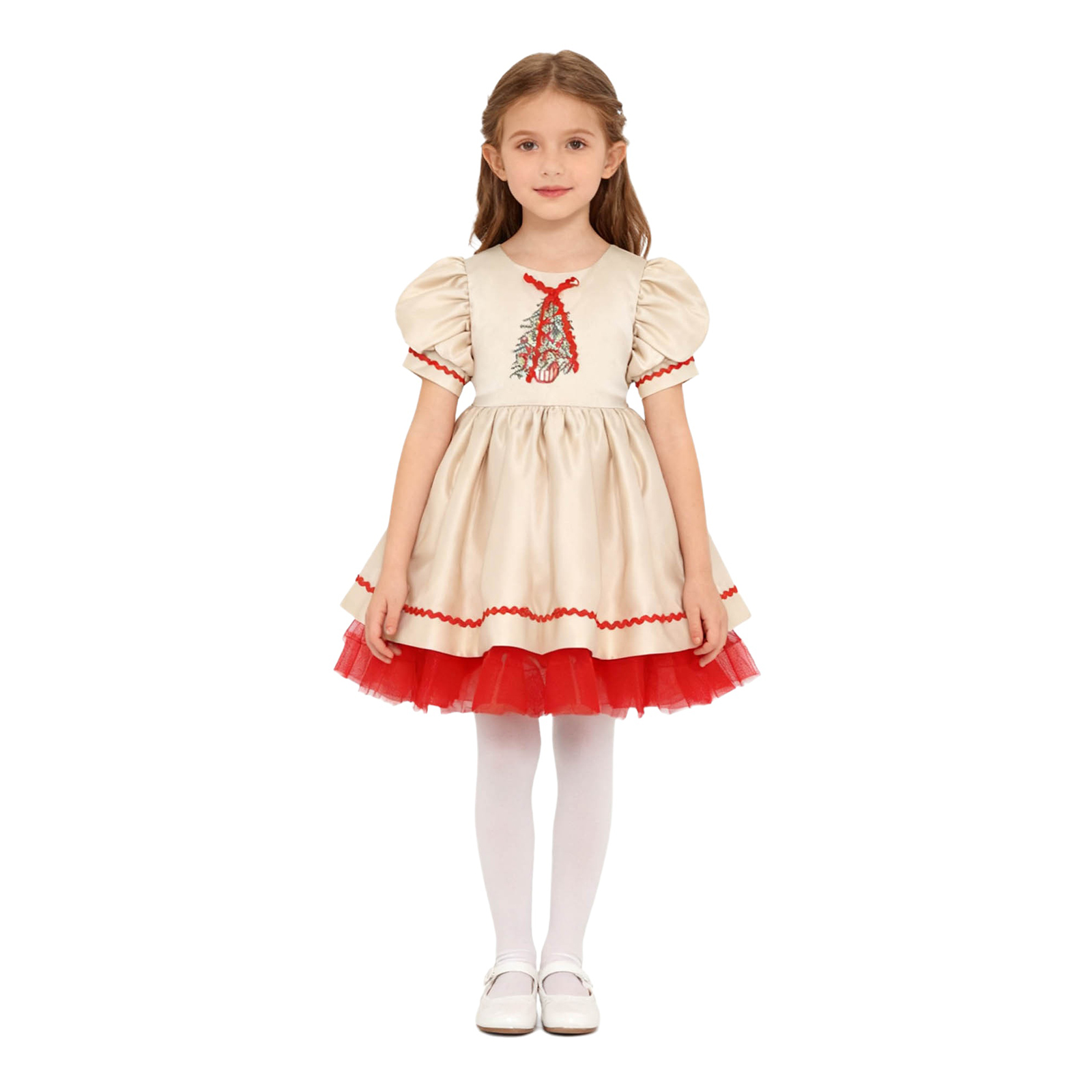 Kids Girls Christmas Santa Dre – Embroidery Xmas Bewertung und Preis
