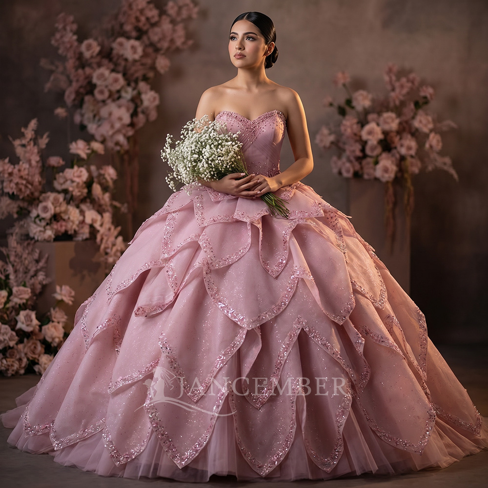 Luxury Ball Gown Quinceanera D – Embroidery Organza Bewertung und Preis