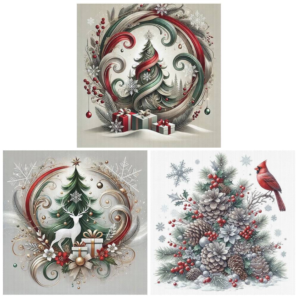 Xmas Printed Cross Stitch Kit  – Embroidery Xmas Kits Bewertung und Preis