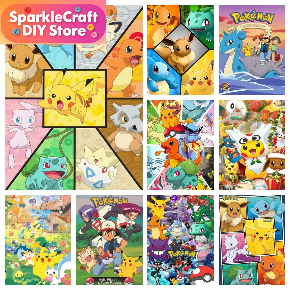 1pc frameless Cartoon Pokemon  – Embroidery Kit Set Bewertung und Preis