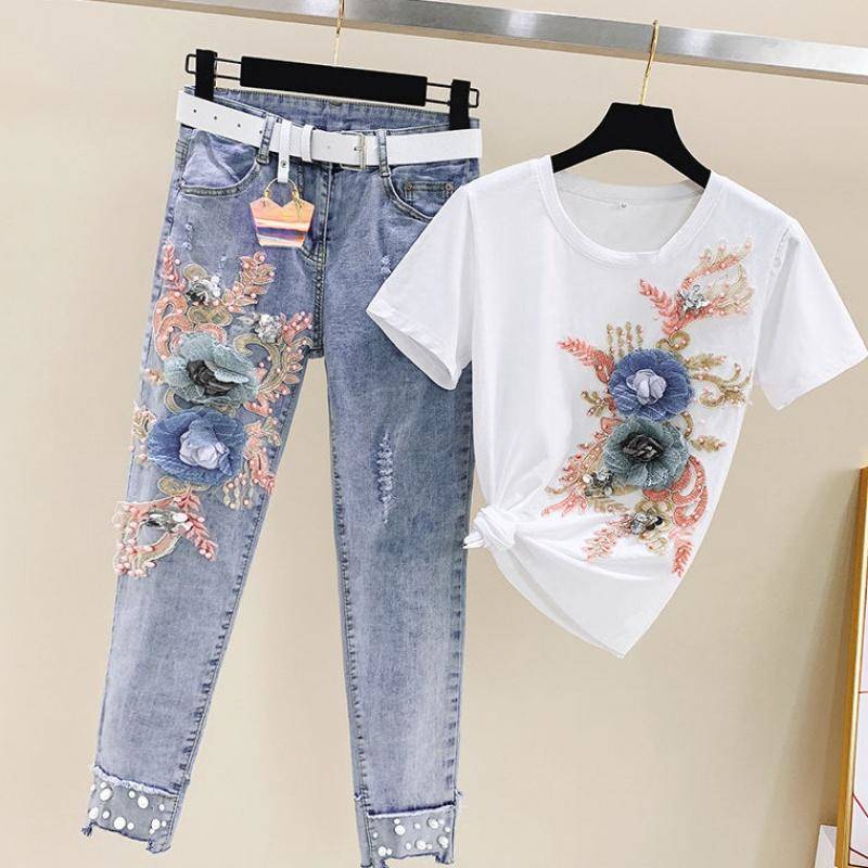 One-Piece/Set 2023 Summer New  – Embroidery Jeans Bewertung und Preis