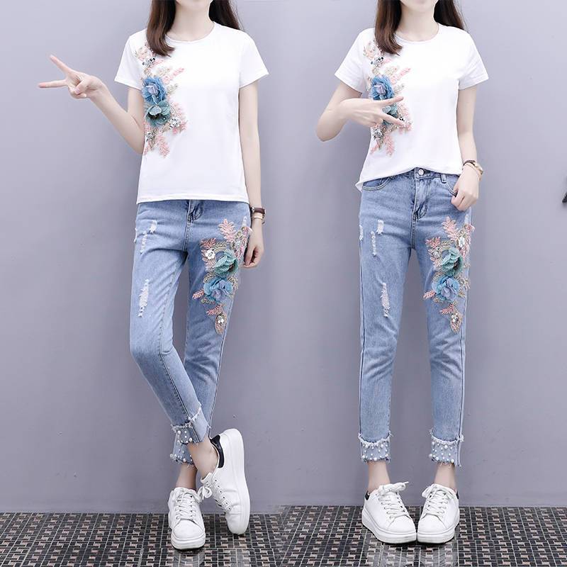 One-Piece/Set 2023 Summer New  – Embroidery Jeans Bewertung und Preis