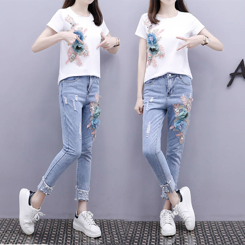 One-Piece/Set 2023 Summer New  – Embroidery Jeans Bewertung und Preis