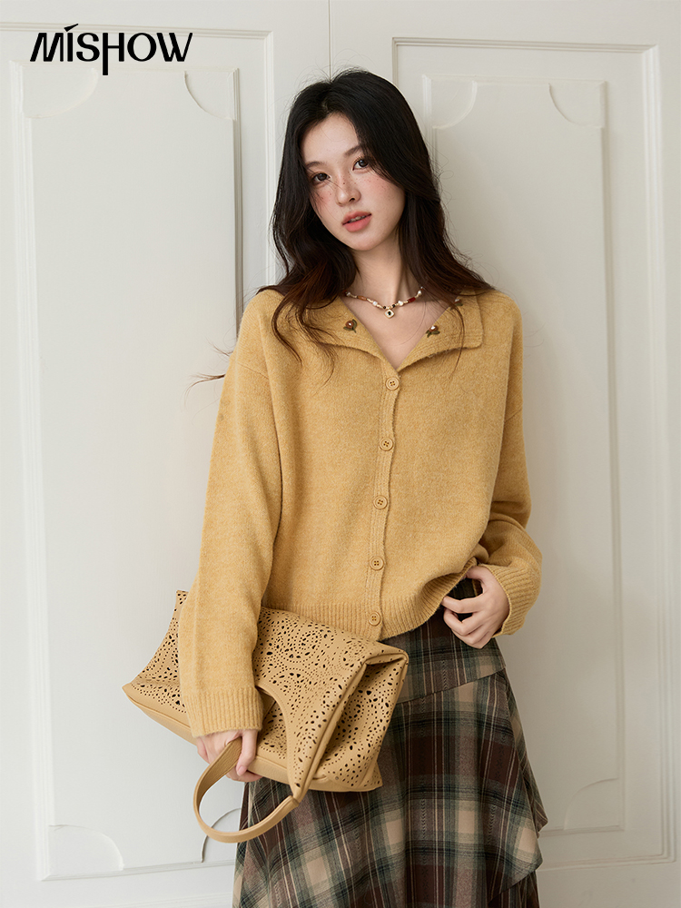 MISHOW Women's Autumn Cardigan – Embroidery Yellow Flower Bewertung und Preis