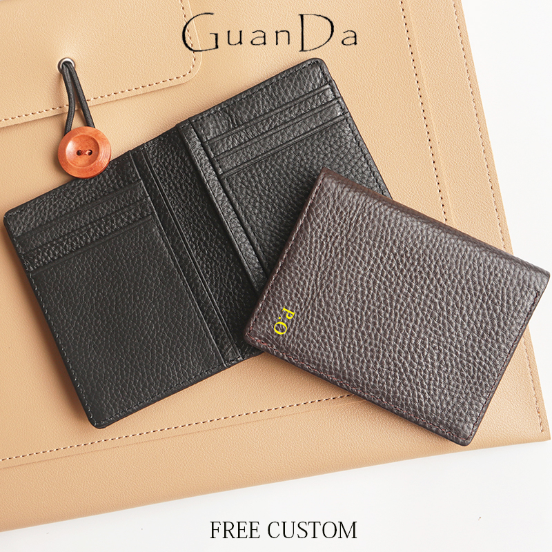Genuine Leather Card Holder Ma – Embroidery Alphabet Bewertung und Preis