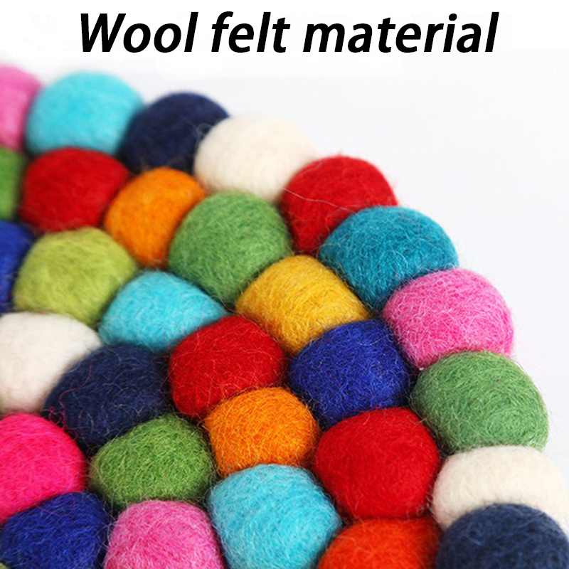 Colored Balls Woven Cup Mats W – Felt Sheet Wool Bewertung und Preis