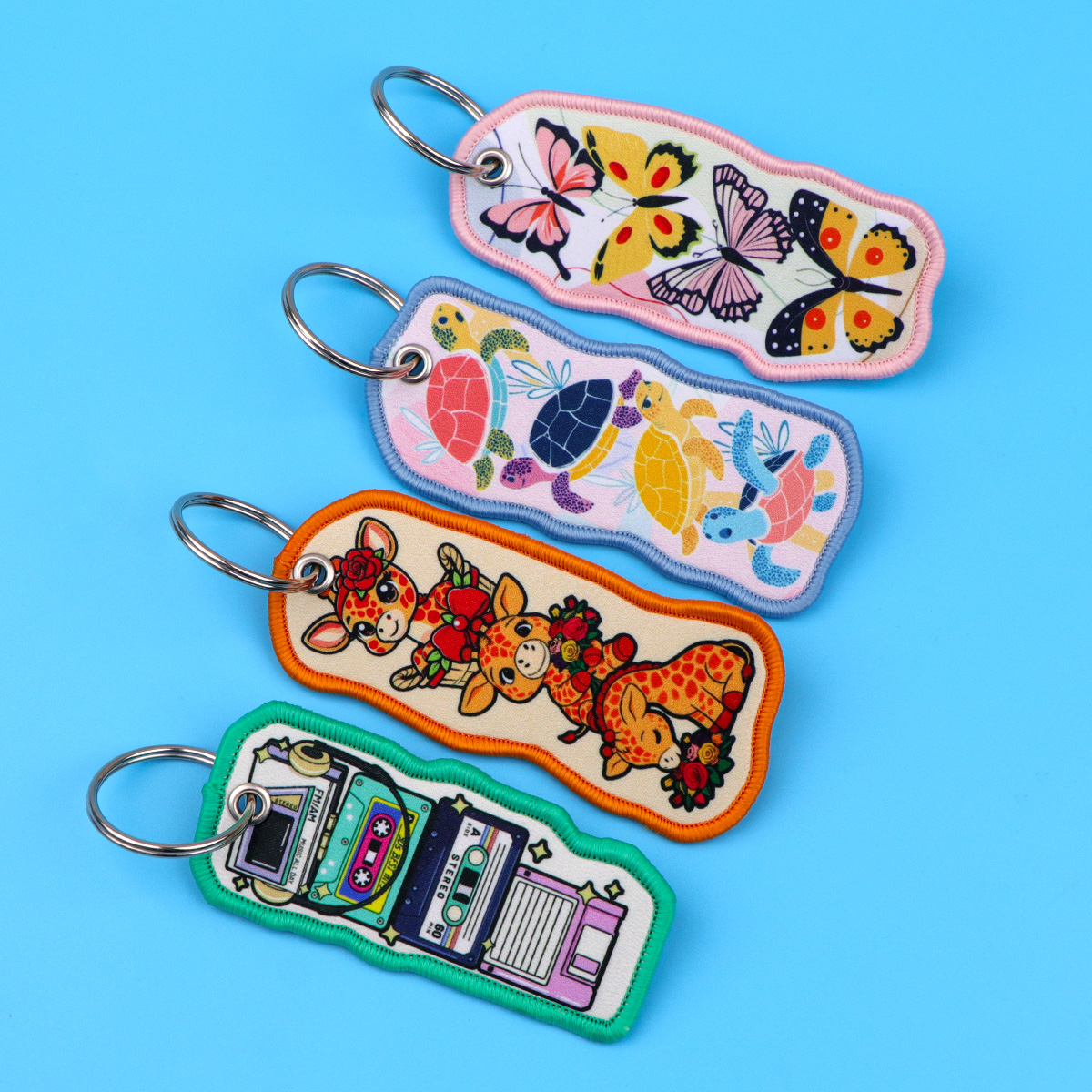 1pcs Cartoon Fox Giraffe Keych – Embroidery Ring Bewertung und Preis