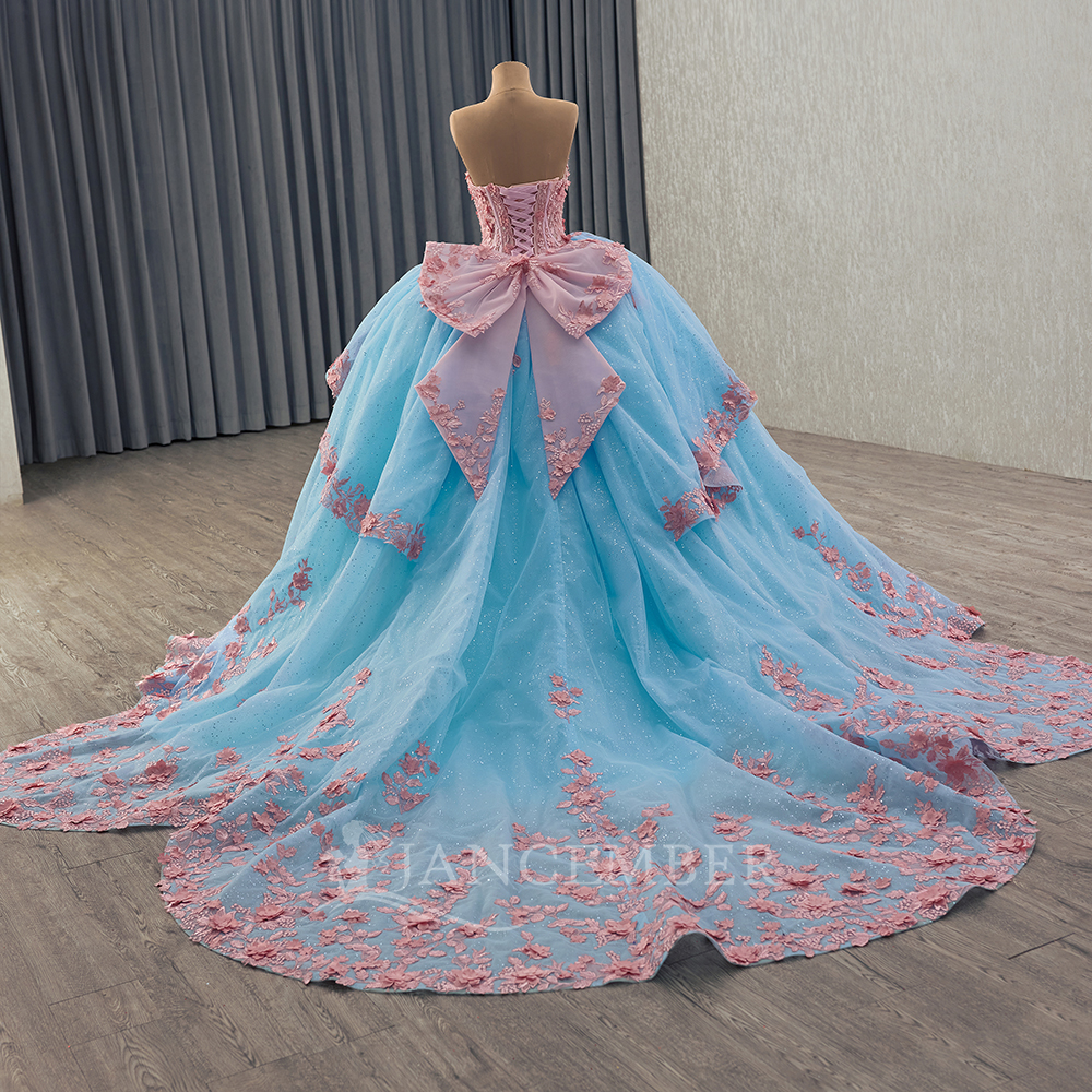 Shinny Bow Quinceanera Dress P – Embroidery Organza Bewertung und Preis