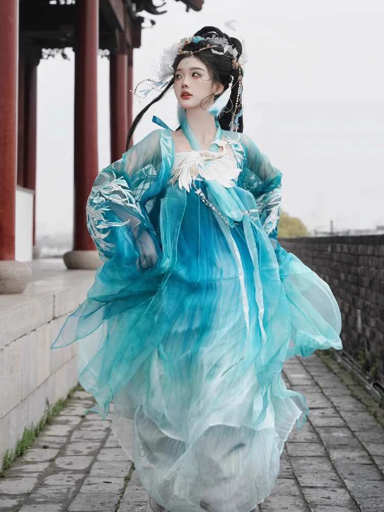 New Peacock Hanfu Womens fashi – Embroidery Knit Bewertung und Preis