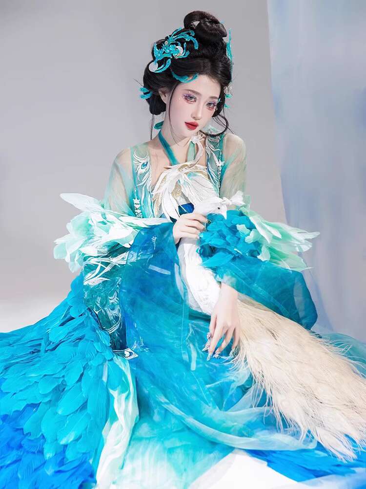 New Peacock Hanfu Womens fashi – Embroidery Knit Bewertung und Preis