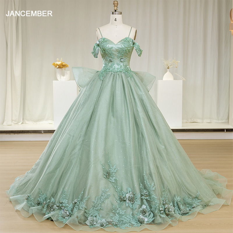 Green 2024 Quinceanera Dresses – Embroidery Organza Bewertung und Preis