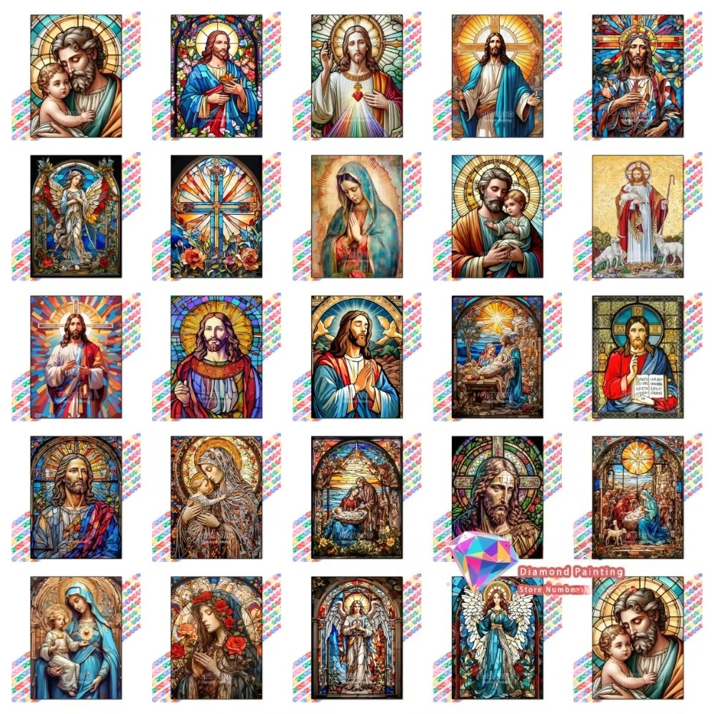 1PC frameless Easter Jesus Squ – Embroidery Kit Set Bewertung und Preis