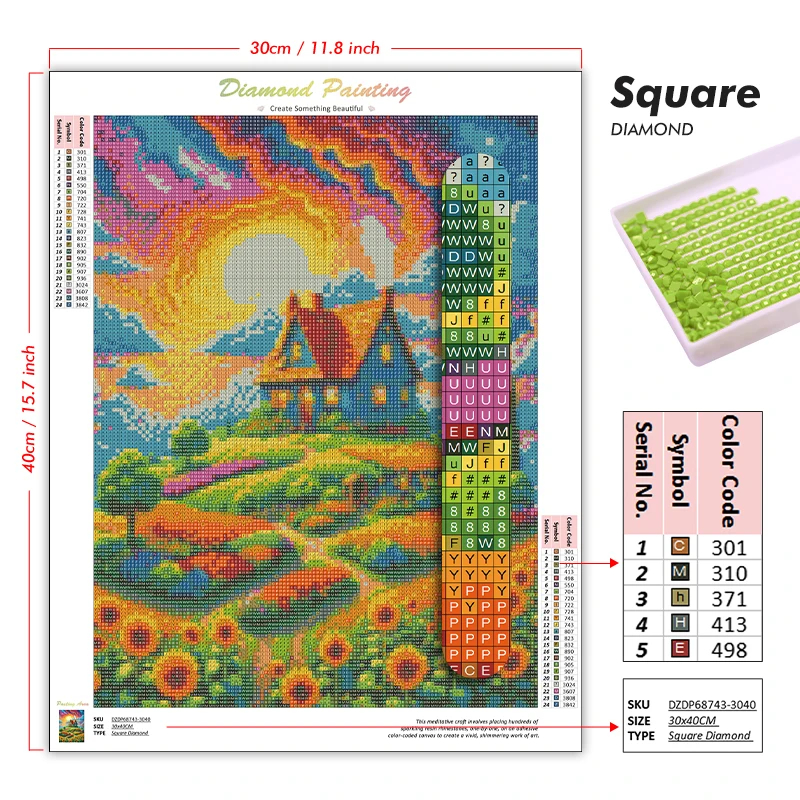 1PC frameless Easter Jesus Squ – Embroidery Kit Set Bewertung und Preis